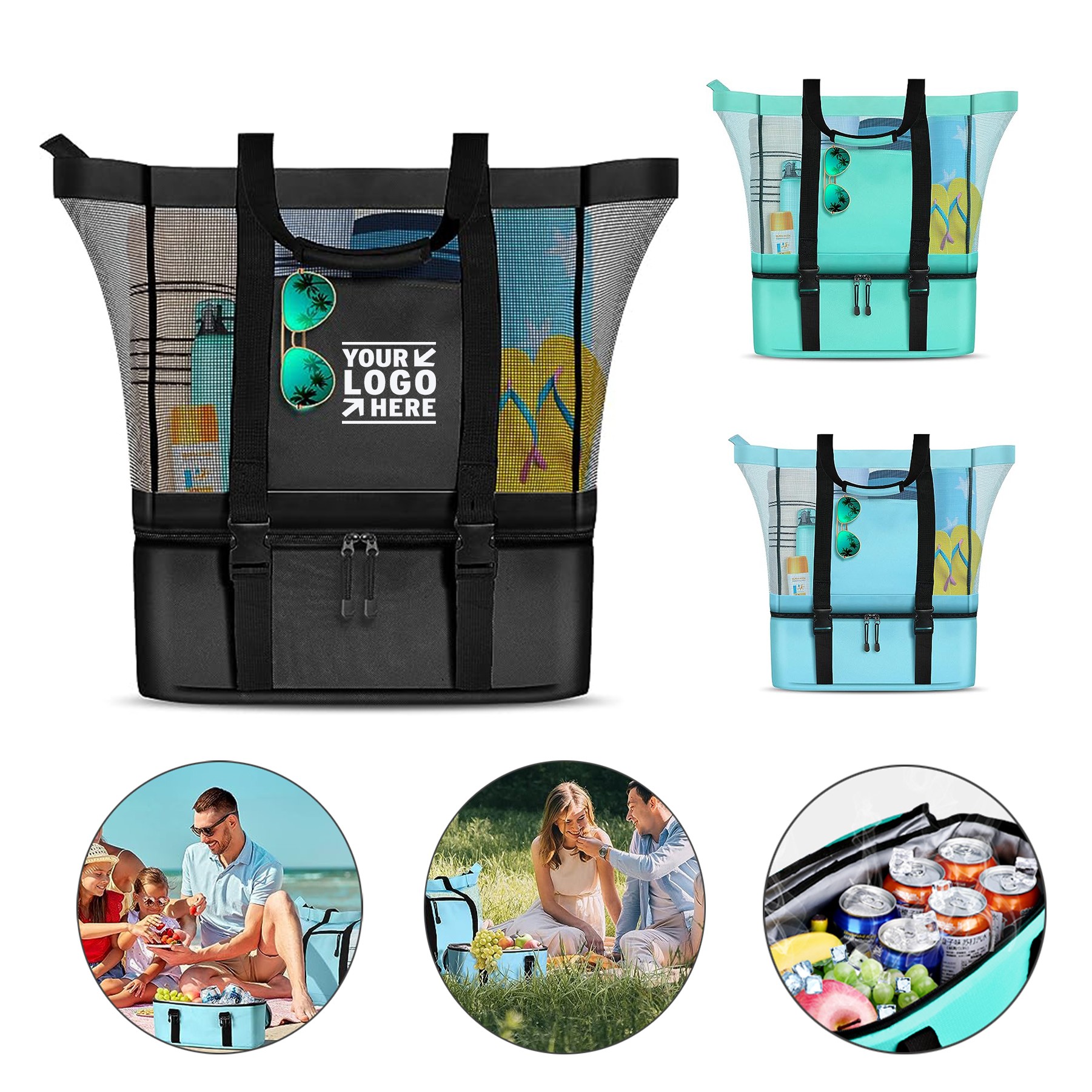MAX Capacity 38L 150lbs Ultra Durable Detachable Beach Cooler Tote Bag 3
