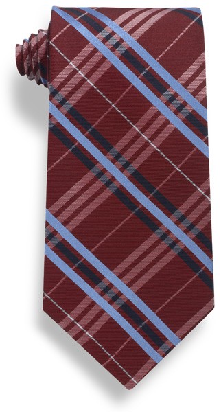 Closeout - Red Plaid Silk Tie 1