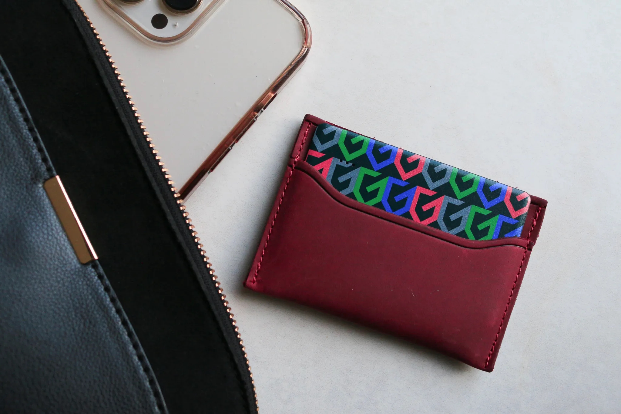 New Tile Slim with Full Grain Leather Card Holder 1