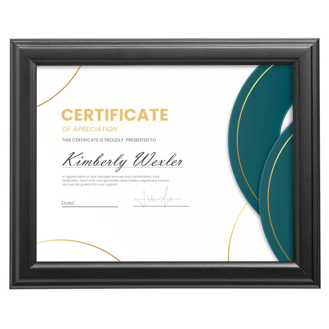 Marylebone Certificate Frame - Black