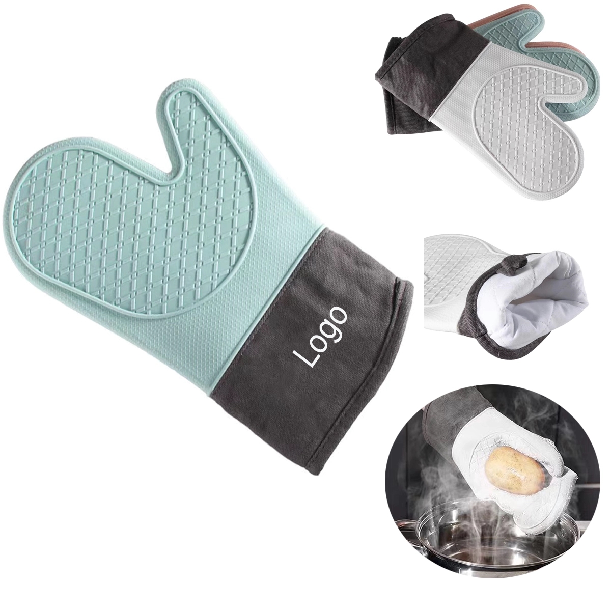 Kitchen Silicone Oven Mitts 2