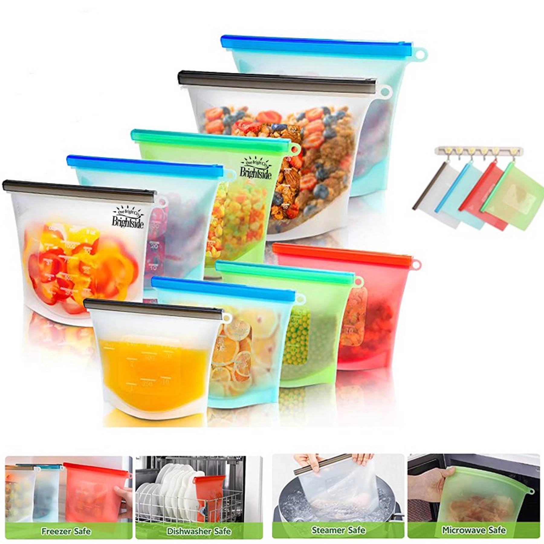 Silicone Reusable Food Fresh Preserving Bags 2