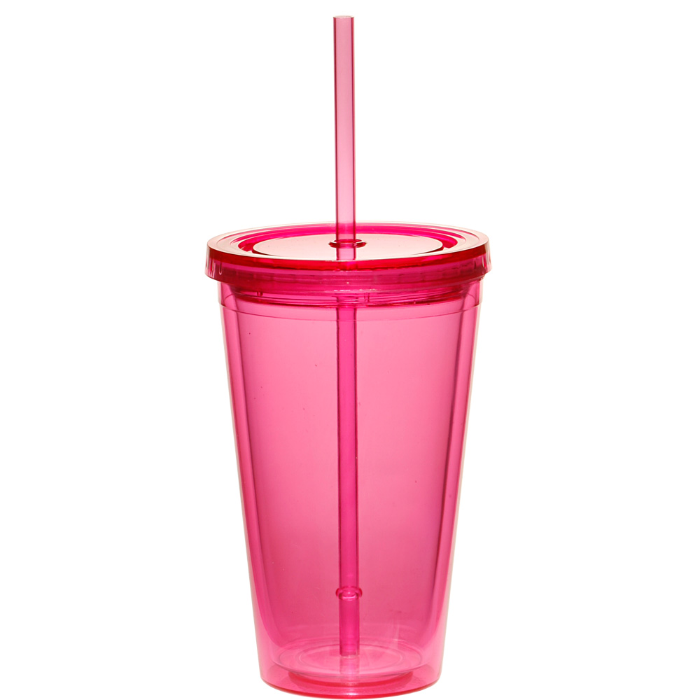 16 oz Double Wall Acrylic Tumbler with Straw 10