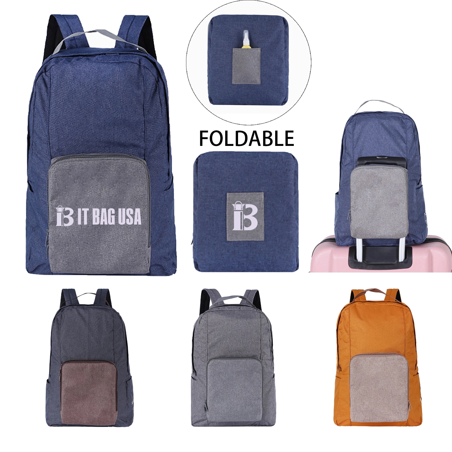 Foldable Travel Bag Water Resistant Nylon Canvas Duffel 3