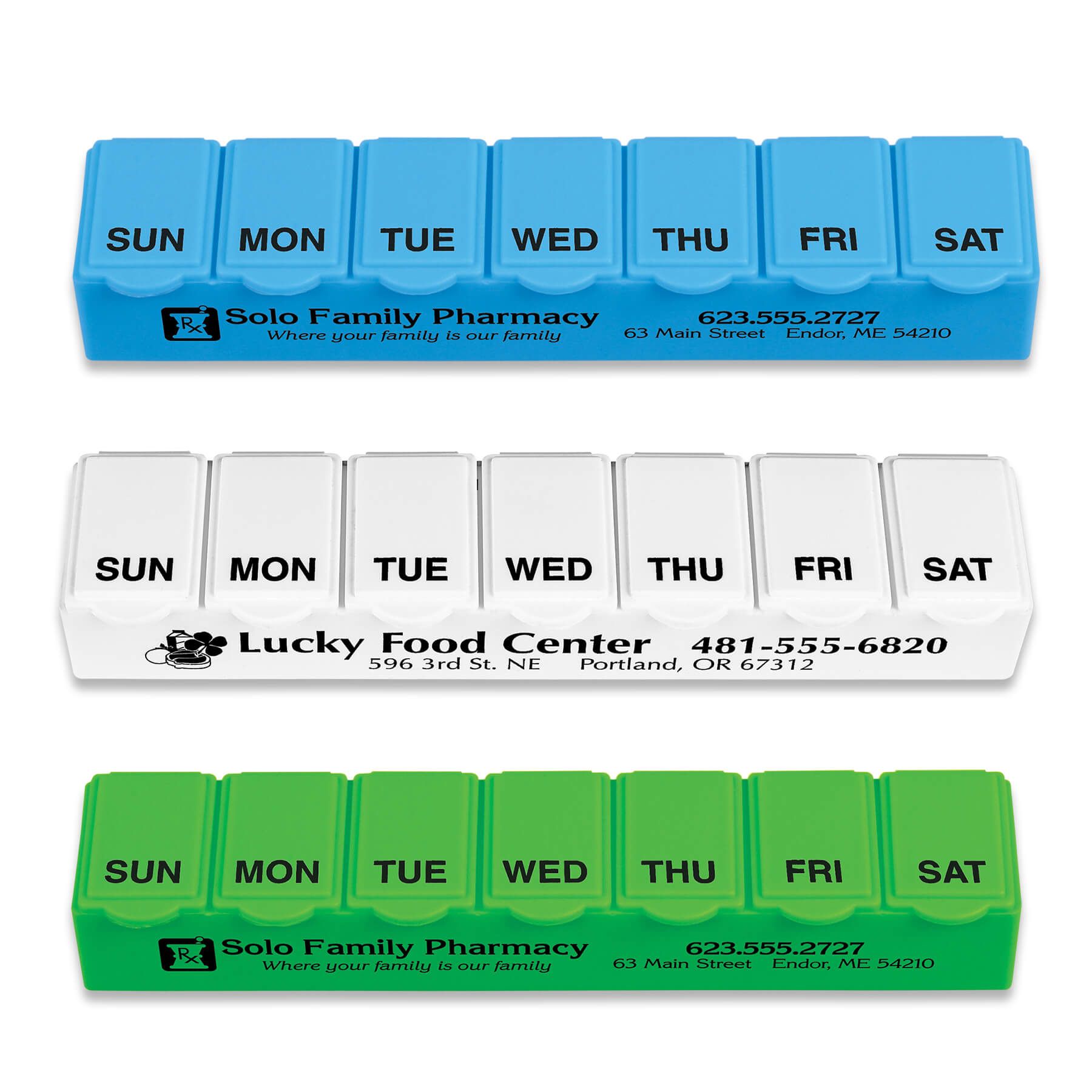 Medi-Fey™ Traditional 7 Day Pill Box 6