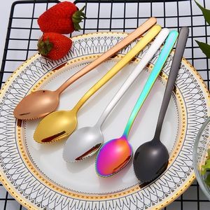 6.41 Inch Serrated Teeth Coffee Dessert Spoon 16