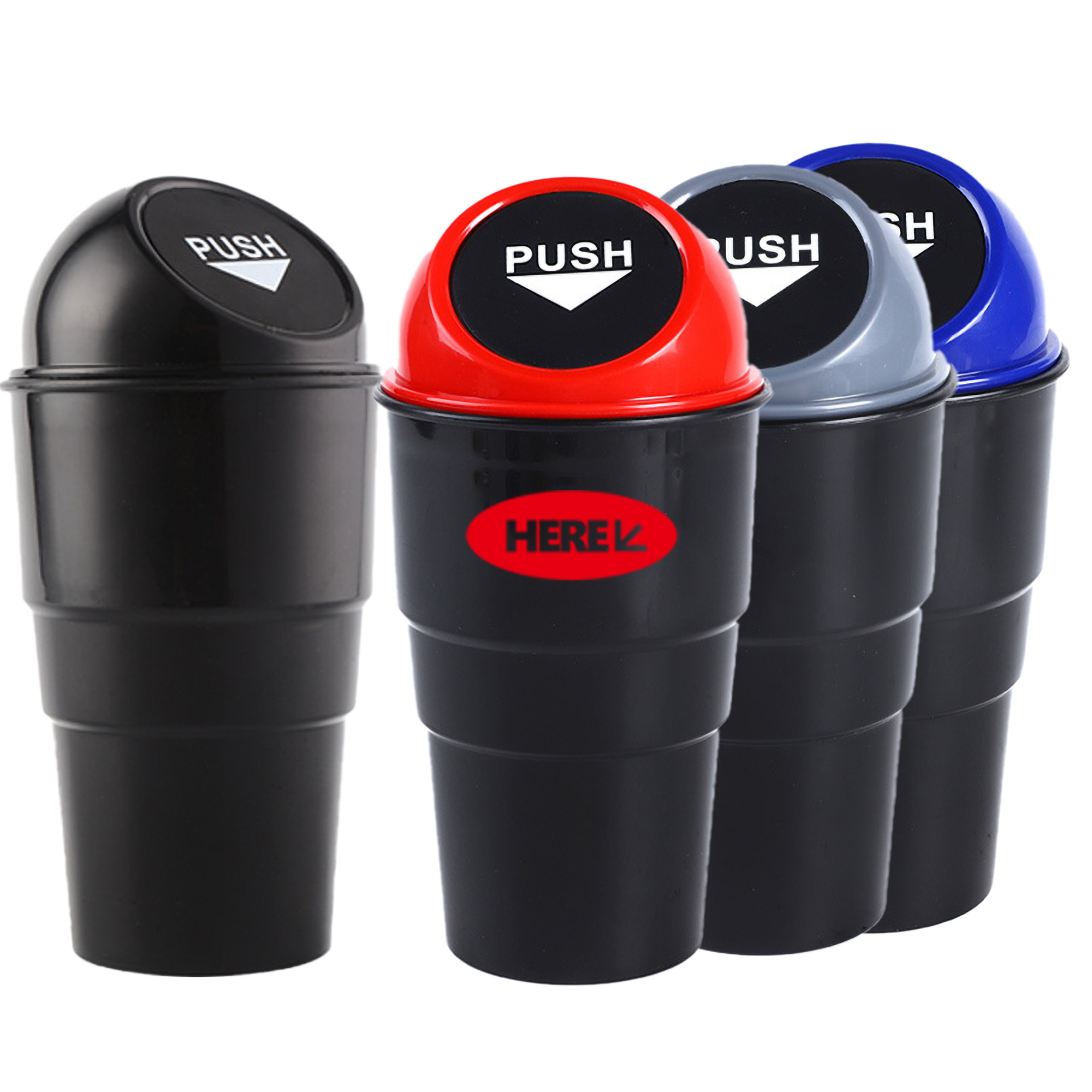 Car Trash Can Compact Cup Holder Leakproof 4