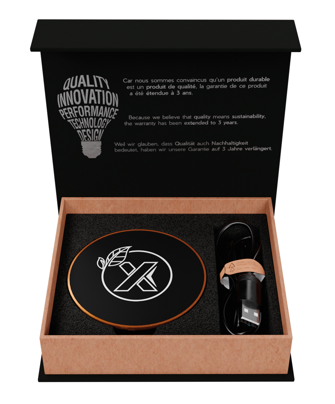 SCX Innovative Design™ Maple Wood 10W Wireless Charger 5