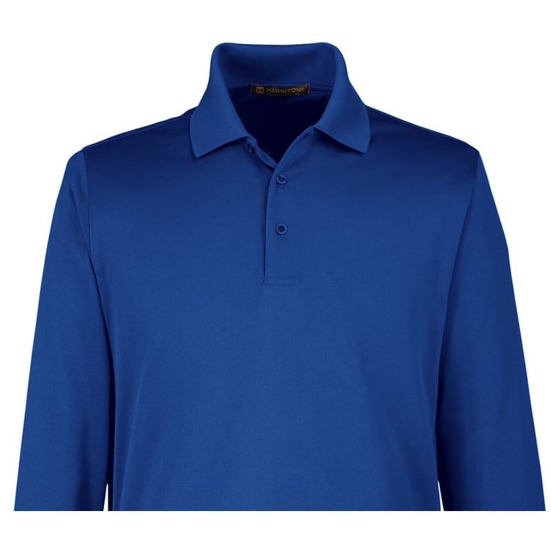 Harriton Men's Tall Advantage Long Sleeve Snag Protection Plus IL Polo 5