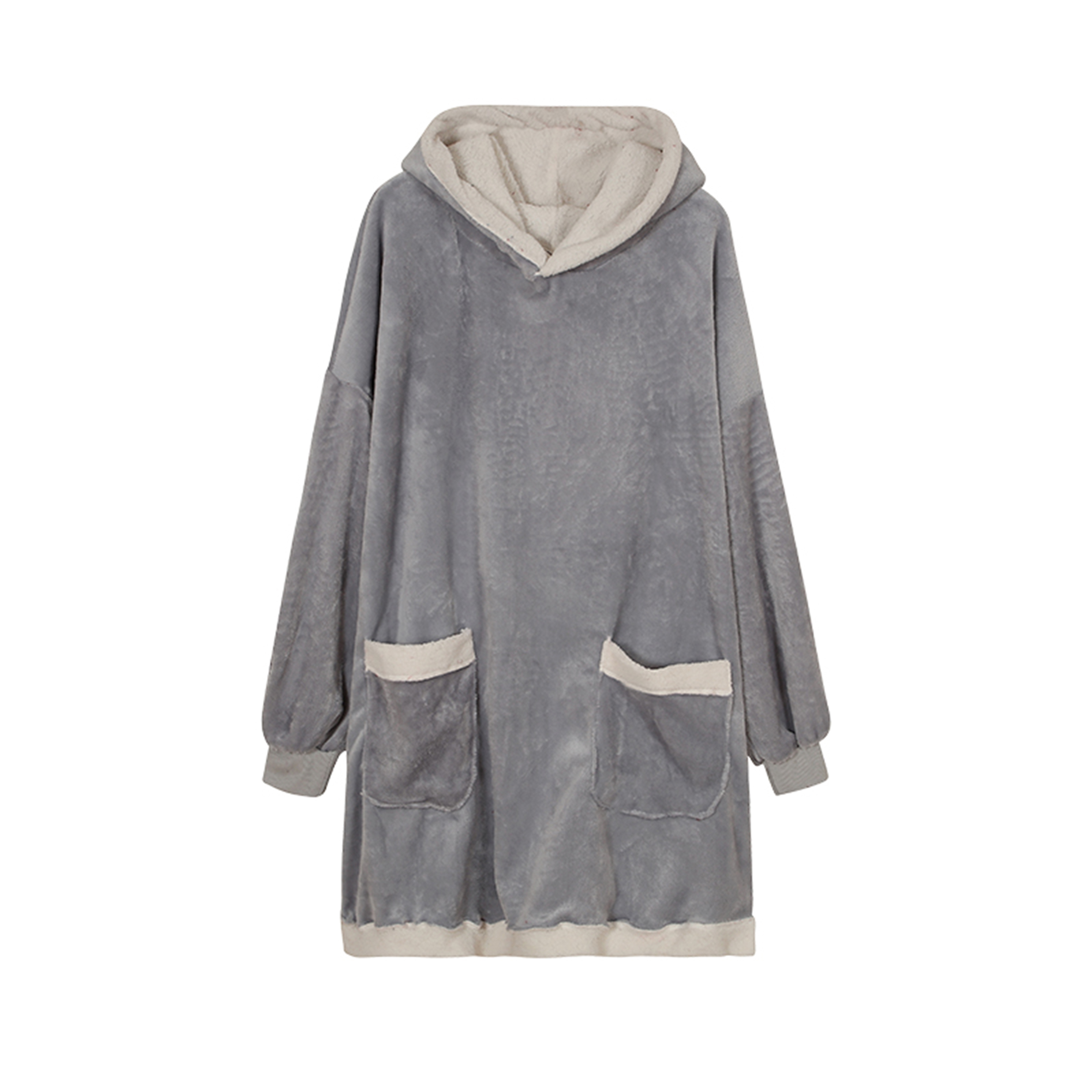 Flannel Cold Proof Hooded Pajamas, custom hoodie or sweatshirt with logo imprint 3