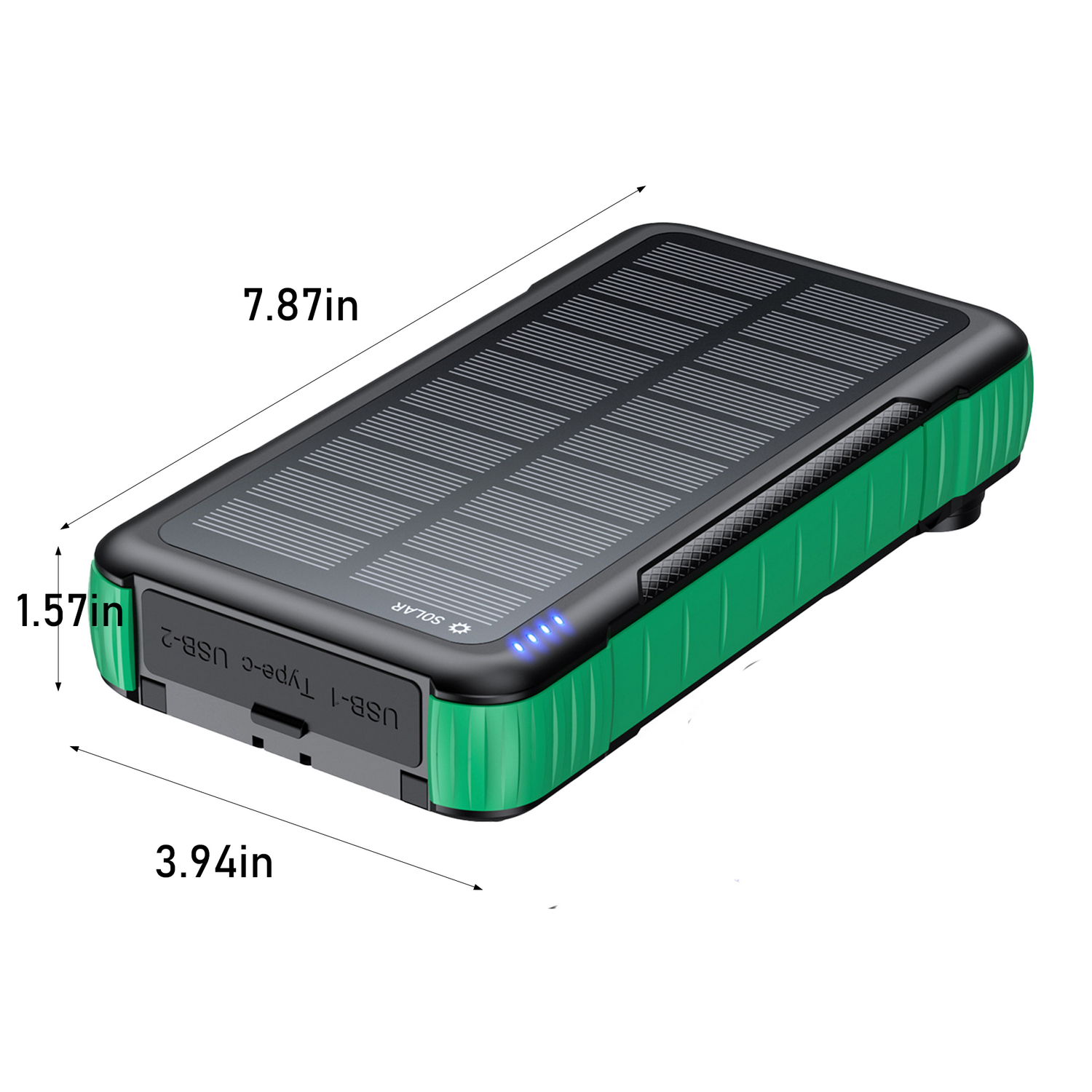 10000mAh Detachable Hand Crank Solar Charger 5