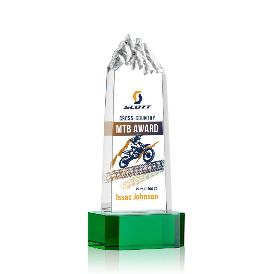 Himalayas VividPrint™ Award on Base - Green 7