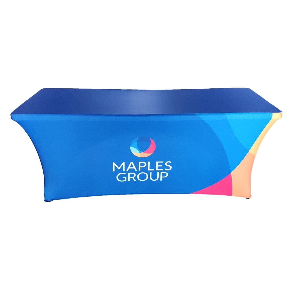 6ft Stretch Classic Table Cover with Full Bleed Imprint 2