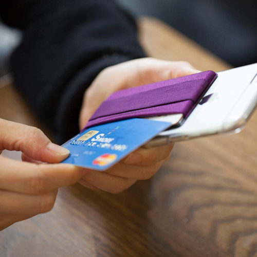 Mobile Phone Elastic Grip With Wallet - 2 In 1 18