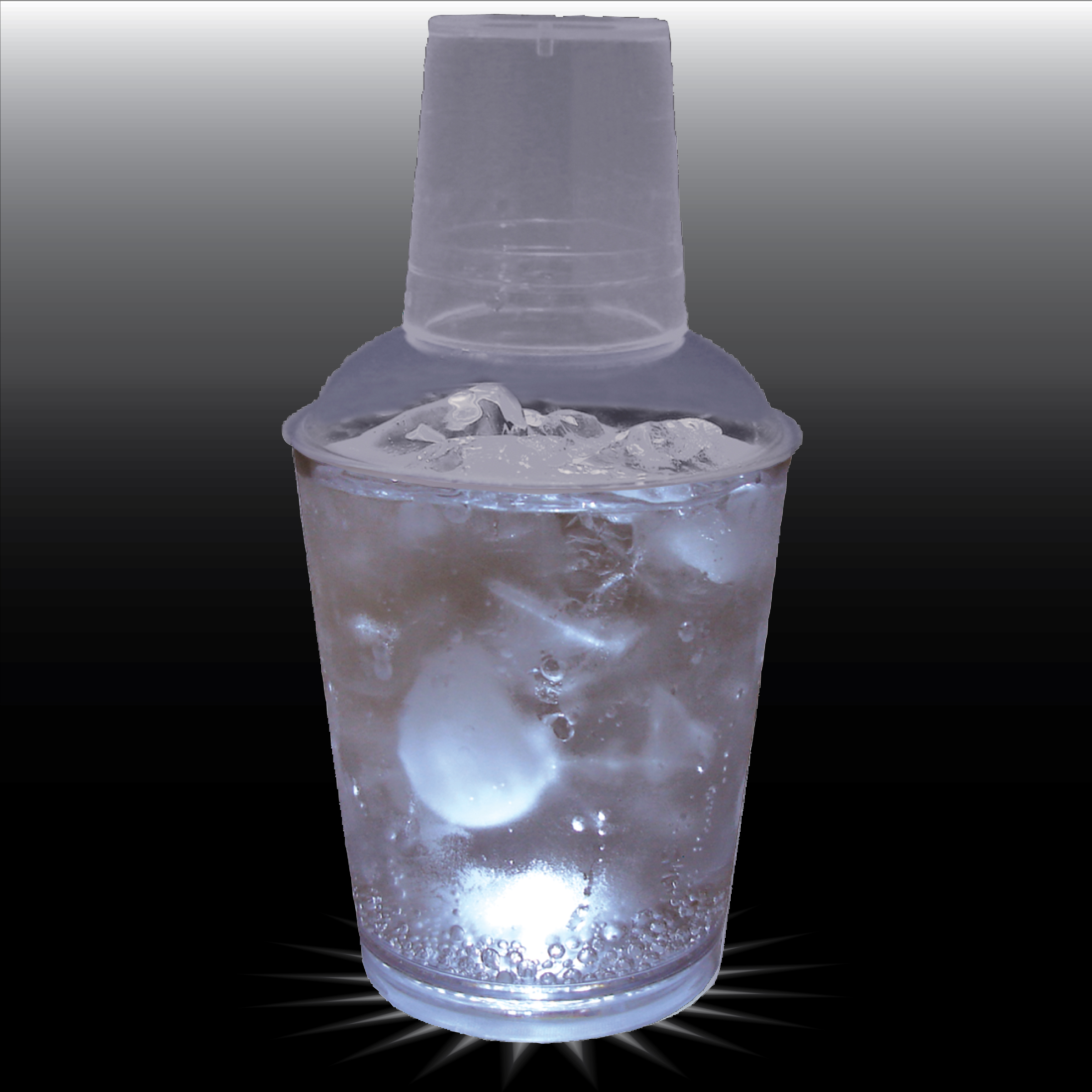 12oz Single Light 3 Piece Plastic Cocktail Shaker 26