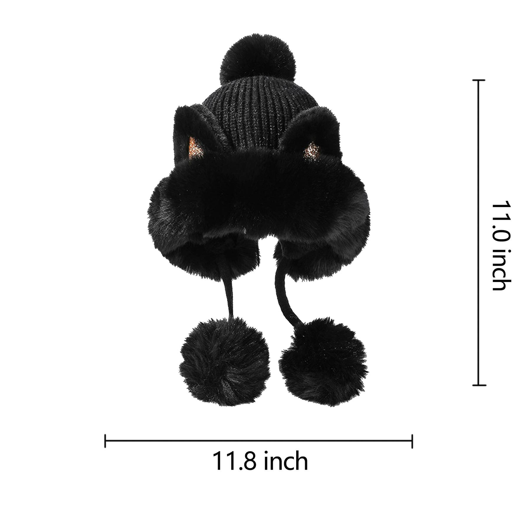 Women Winter Warm Cute Cat Ears Knitted Beanie Hat 10