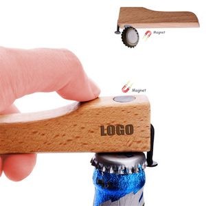Elegant Wood Handle Bottle Opener With Magnet 12