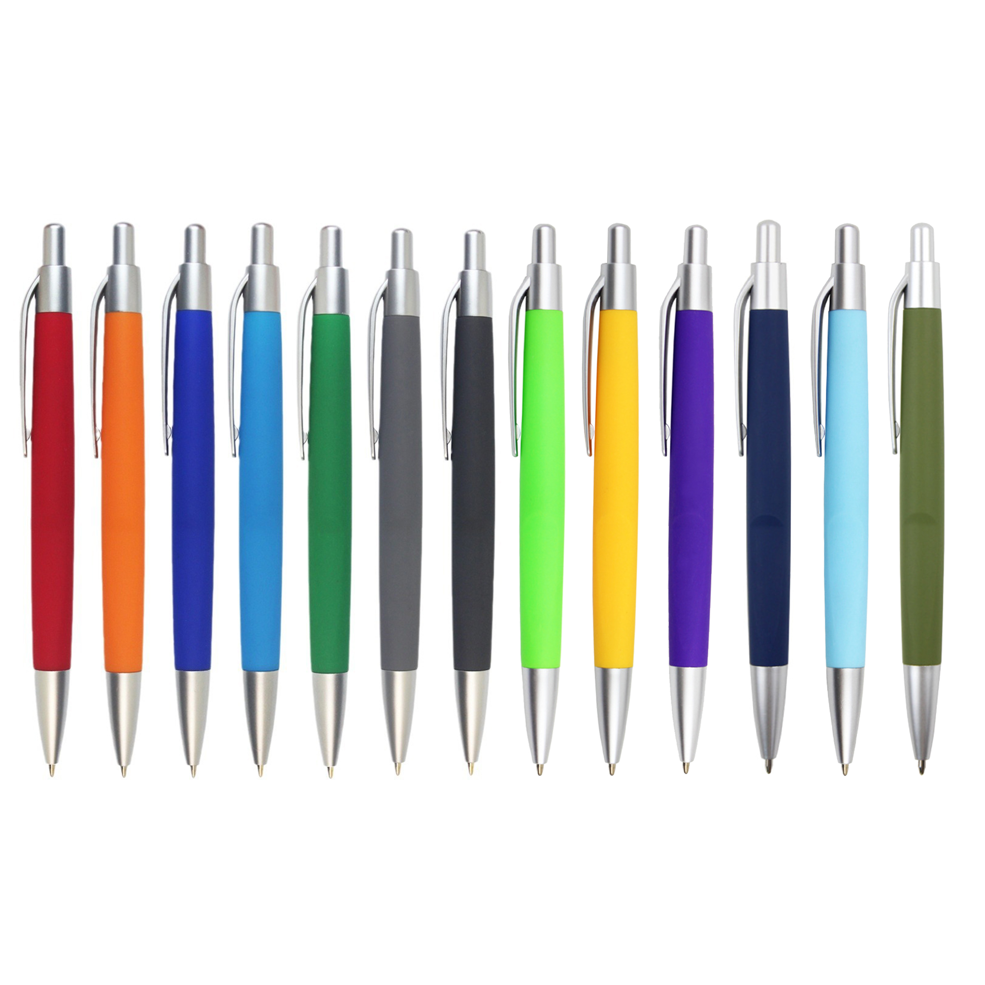 Retractable Frosted Plastic Ballpoint Pen 2