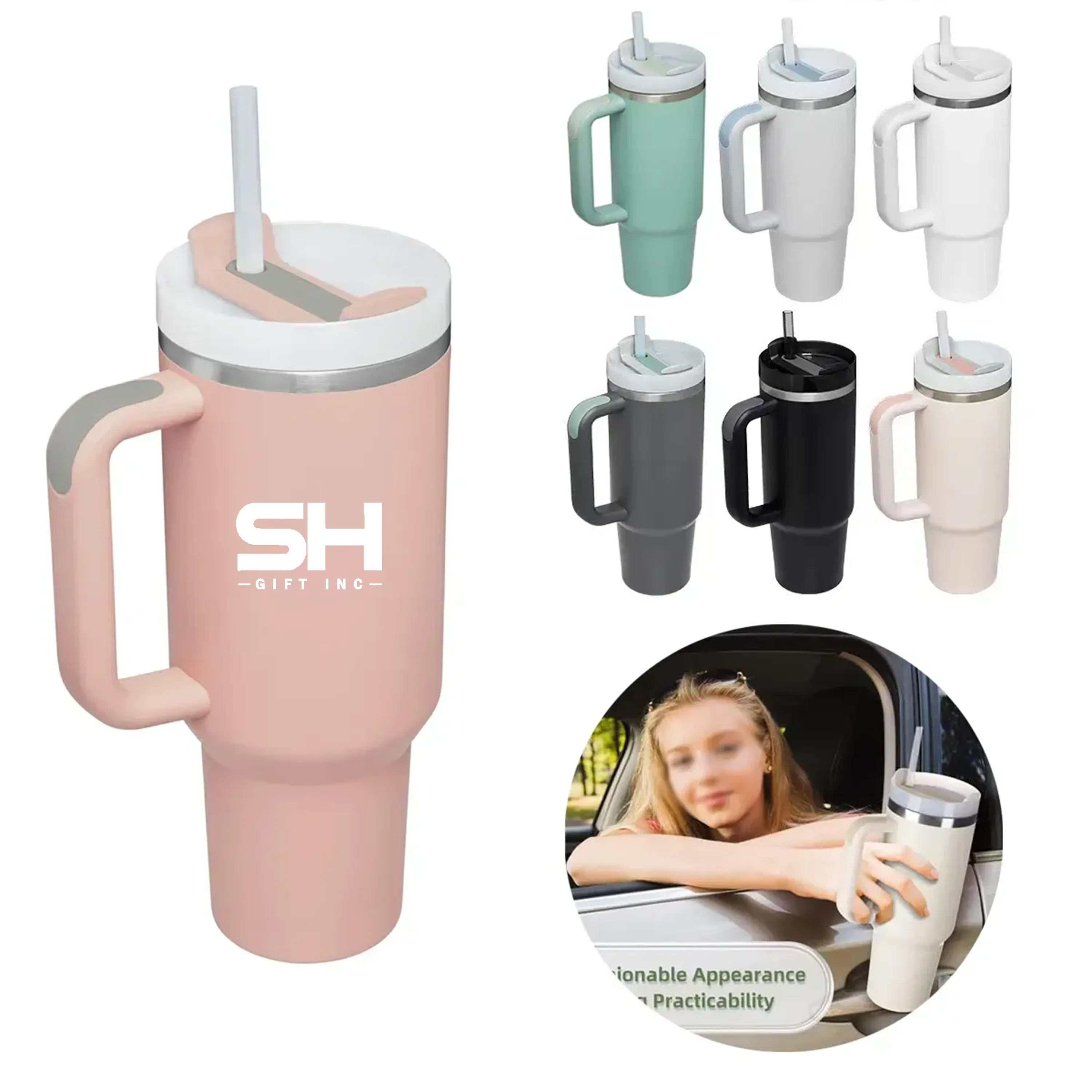 30 oz Cup Stainless Steel Water Bottle With Straw 2