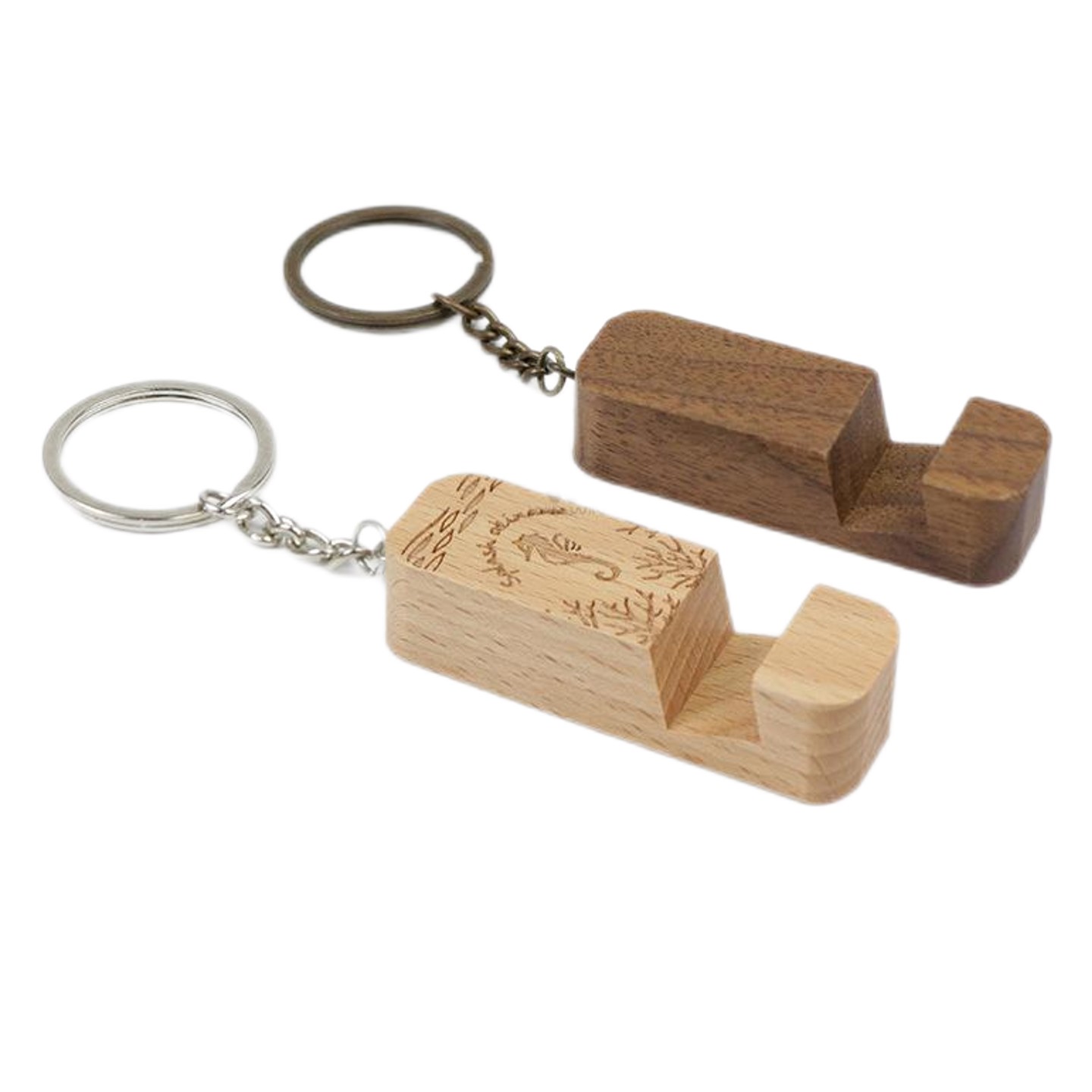 Wood Phone Stand Keychain 1