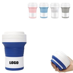 550ml Silicone Collapsible Cup With Straw And Carabiner 5
