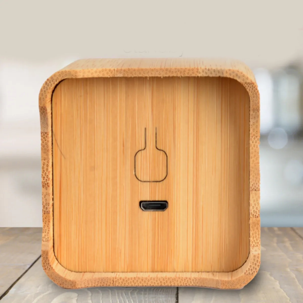 Eco-Friendly Bamboo Wood Cube Bluetooth Wireless Speaker 3