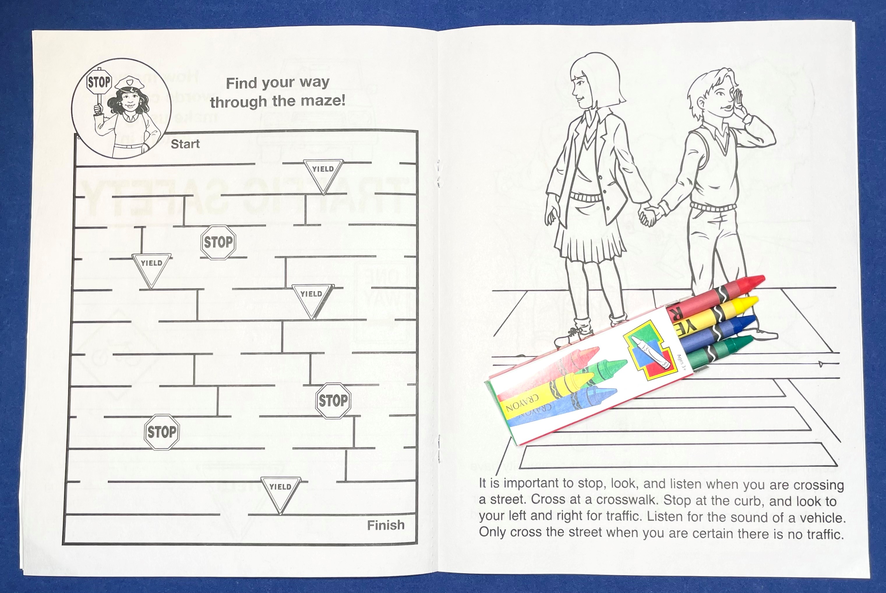COLORING SET - Traffic Safety Coloring Book Fun Pack 2