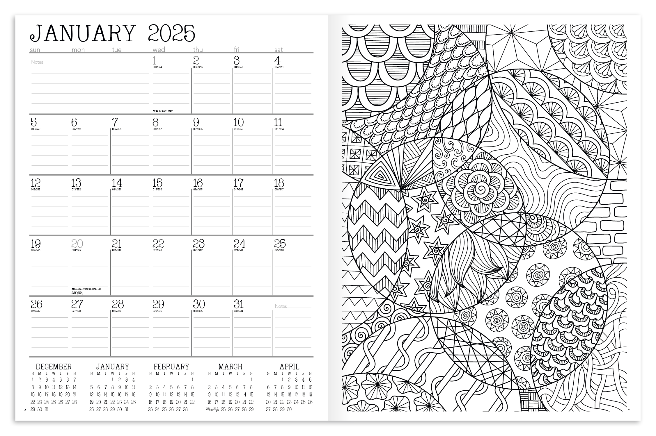 Good Value™ Adult Coloring Book Planner 5