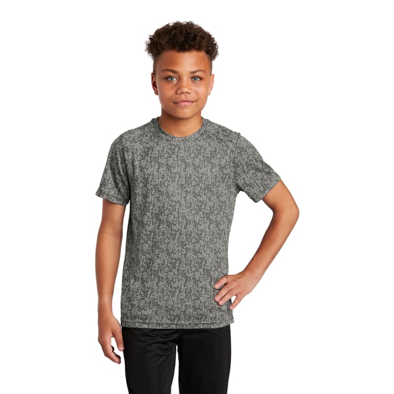 Sport-Tek Youth Digi Camo Tee. 5