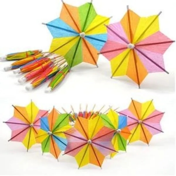 Decorative Cocktail Umbrella Toothpicks 7