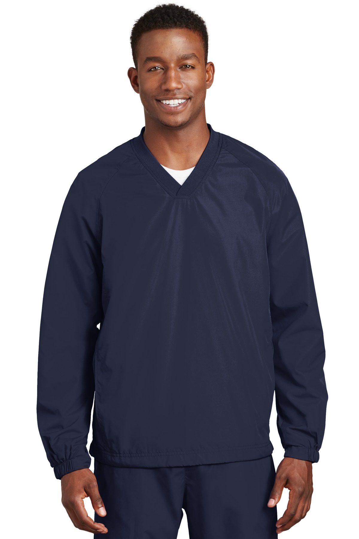 Sport-Tek V-Neck Raglan Wind Shirt. JST72 34