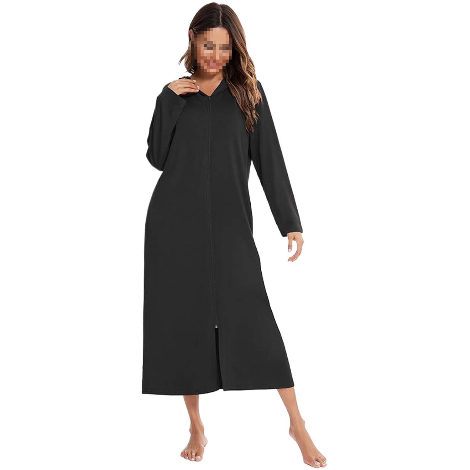 All-Season Long Zippered Housecoat Nightgown 9