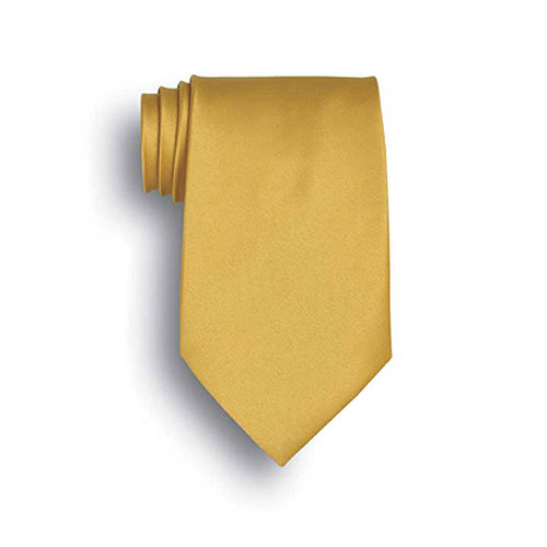 Gold Polyester Satin Tie 2