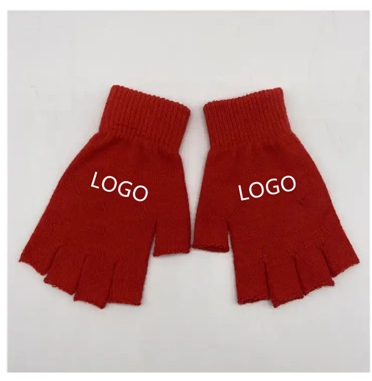 Knitted Fingerless Ragg Gloves 2