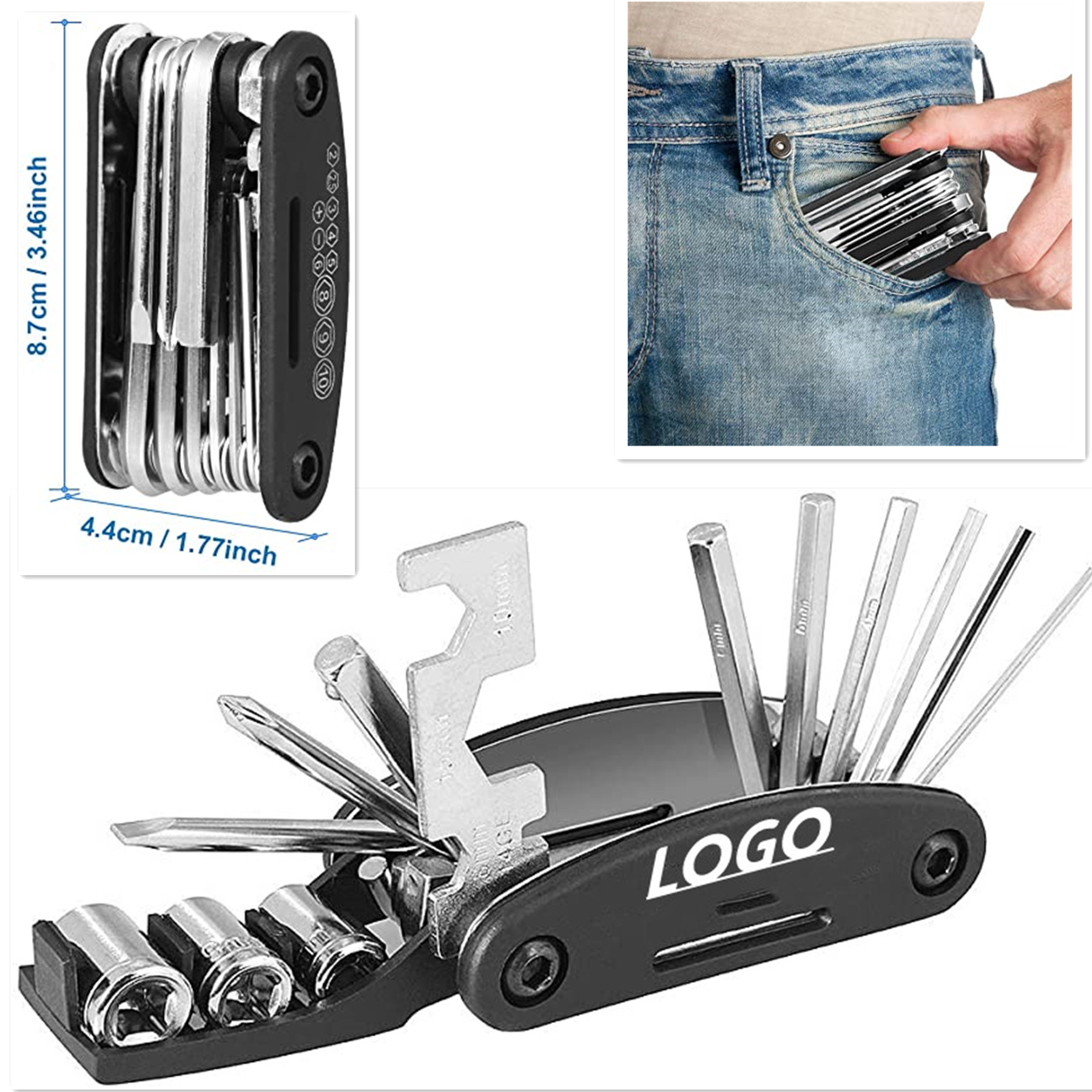 16 in 1 Multi-Function Bicycle Mechanic Repair Tool 2