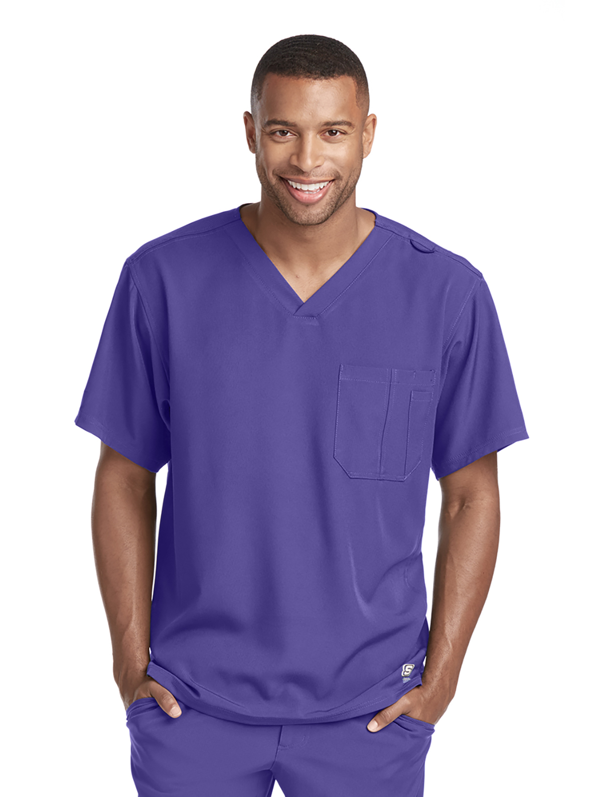 Skechers - Men's One-Pocket V-Neck Structure Scrub Top