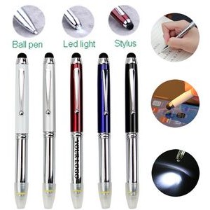 3 In 1 Touch Screen Pen With Led Light 1