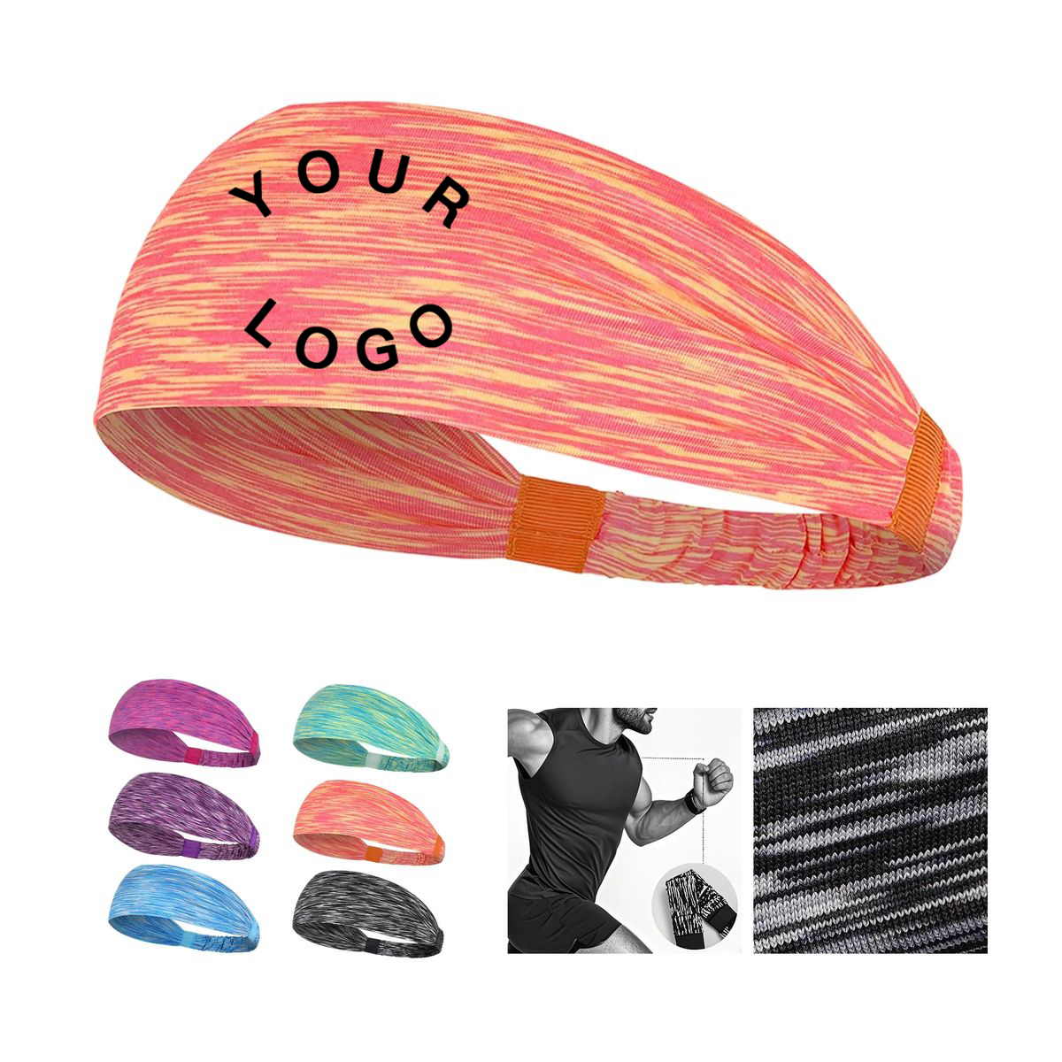 Customizable Workout Headband for Exercise and Sports 5