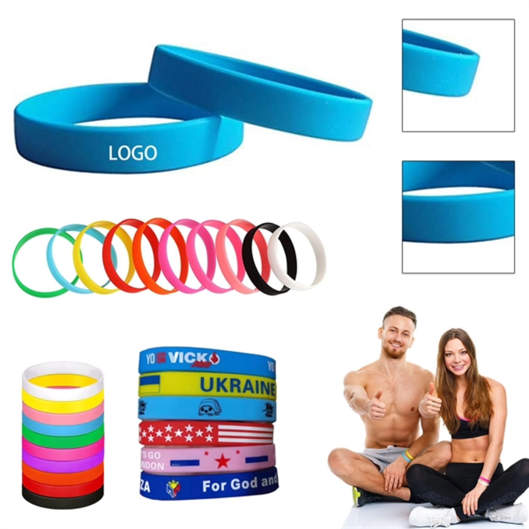 Silicone Wristband Rubber Bracelet 2