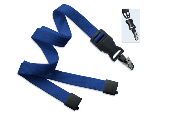 5/8" Blank Detachable Lanyard w/Bulldog Clip (Royal Blue) 2