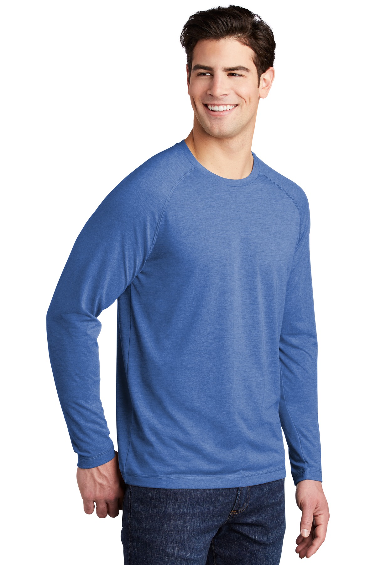 Sport-Tek® PosiCharge Long Sleeve Tri-Blend Wicking Raglan Tee 57