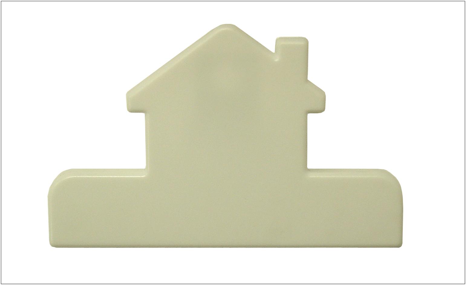 4" House Shaped Bag Clips - Solid White 2