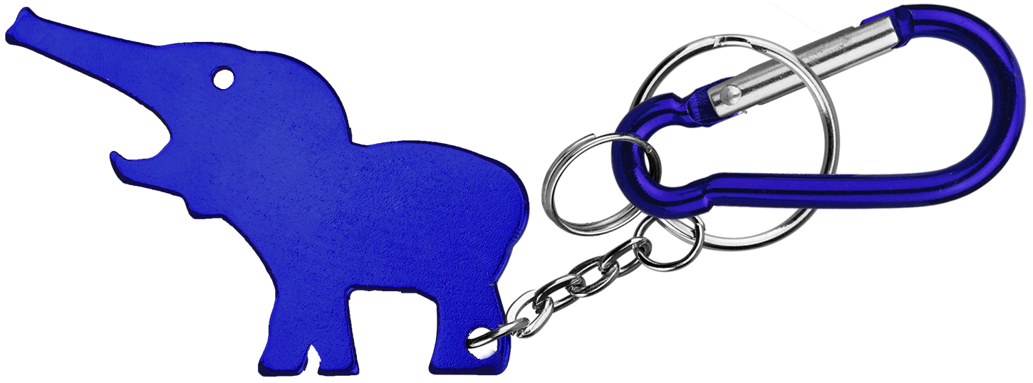 Metal Elephant Shape Bottle Opener with Key Ring & Carabiner 5