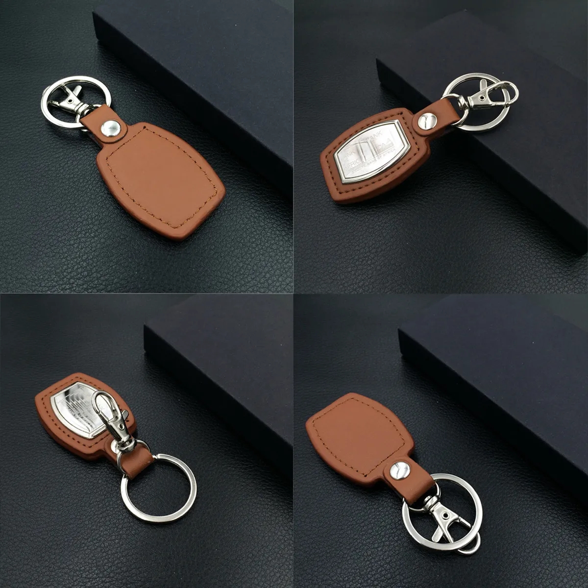 PU Leather Car Key Holder Keychain 3