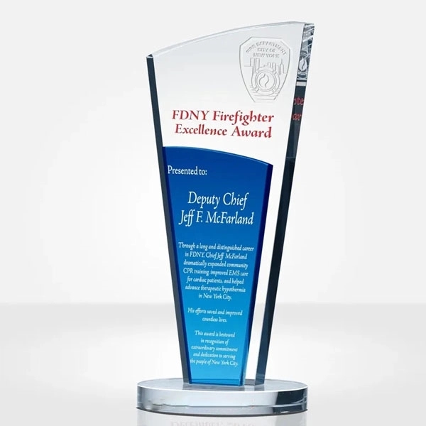 Blue Torch Crystal Trophy Award 6