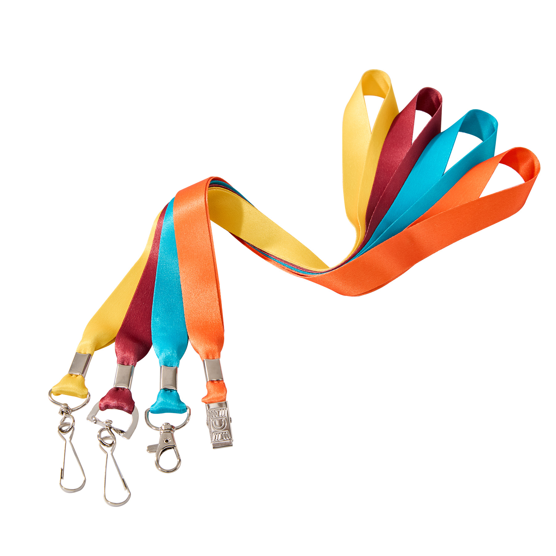 3/4" Full Color Dye-Sublimated Lanyard W/ Metal Crimp & Optional Clamp 3