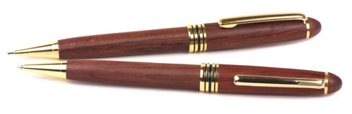 Wooden Illusion Series Twist Action Ballpoint Pen & Pencil Set