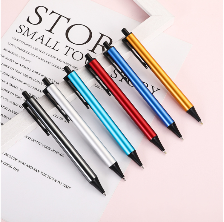 Stylish Metal Button Pen 1