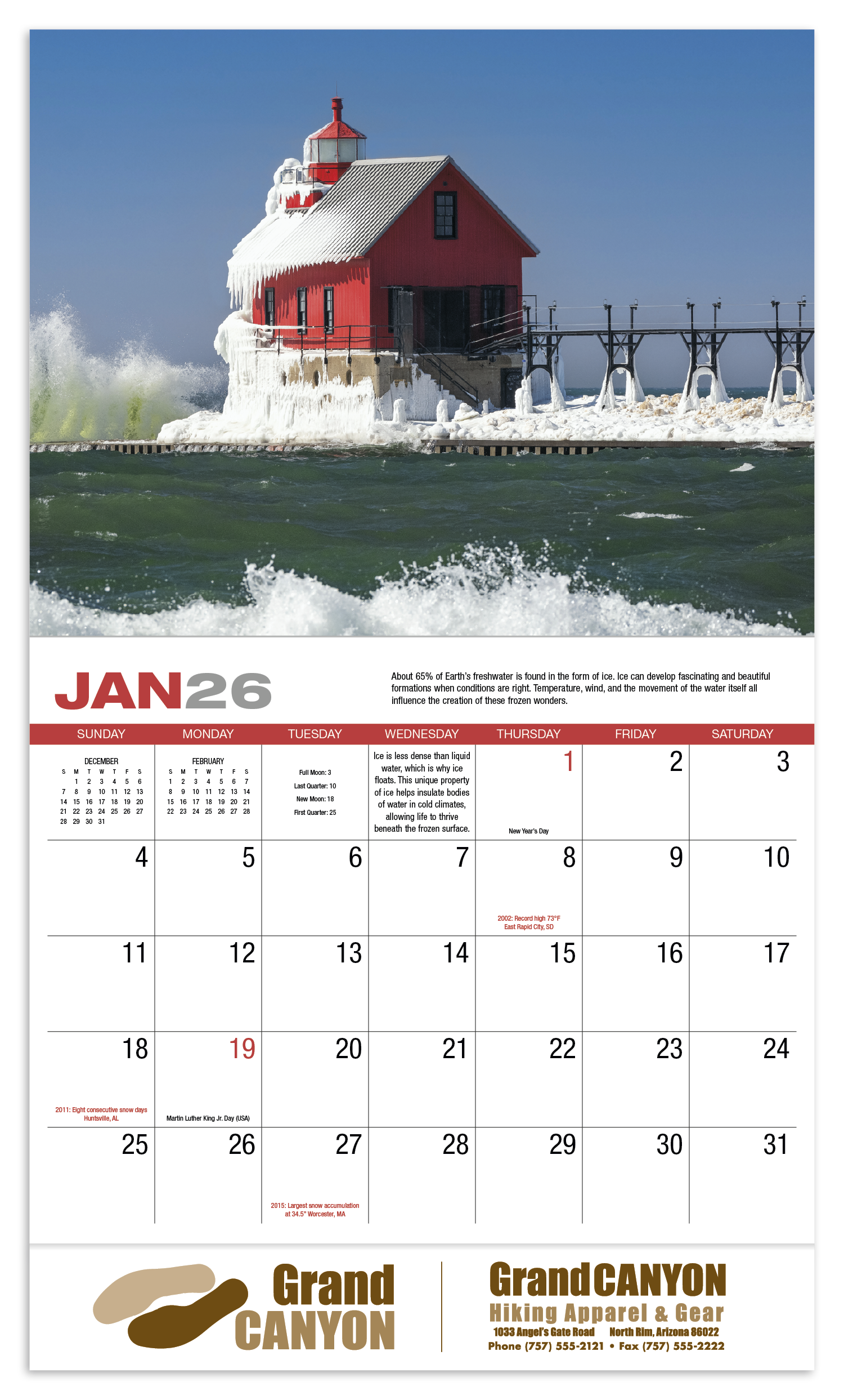 HotLine® Products Weather Almanac Appointment Calendar - Stapled 55