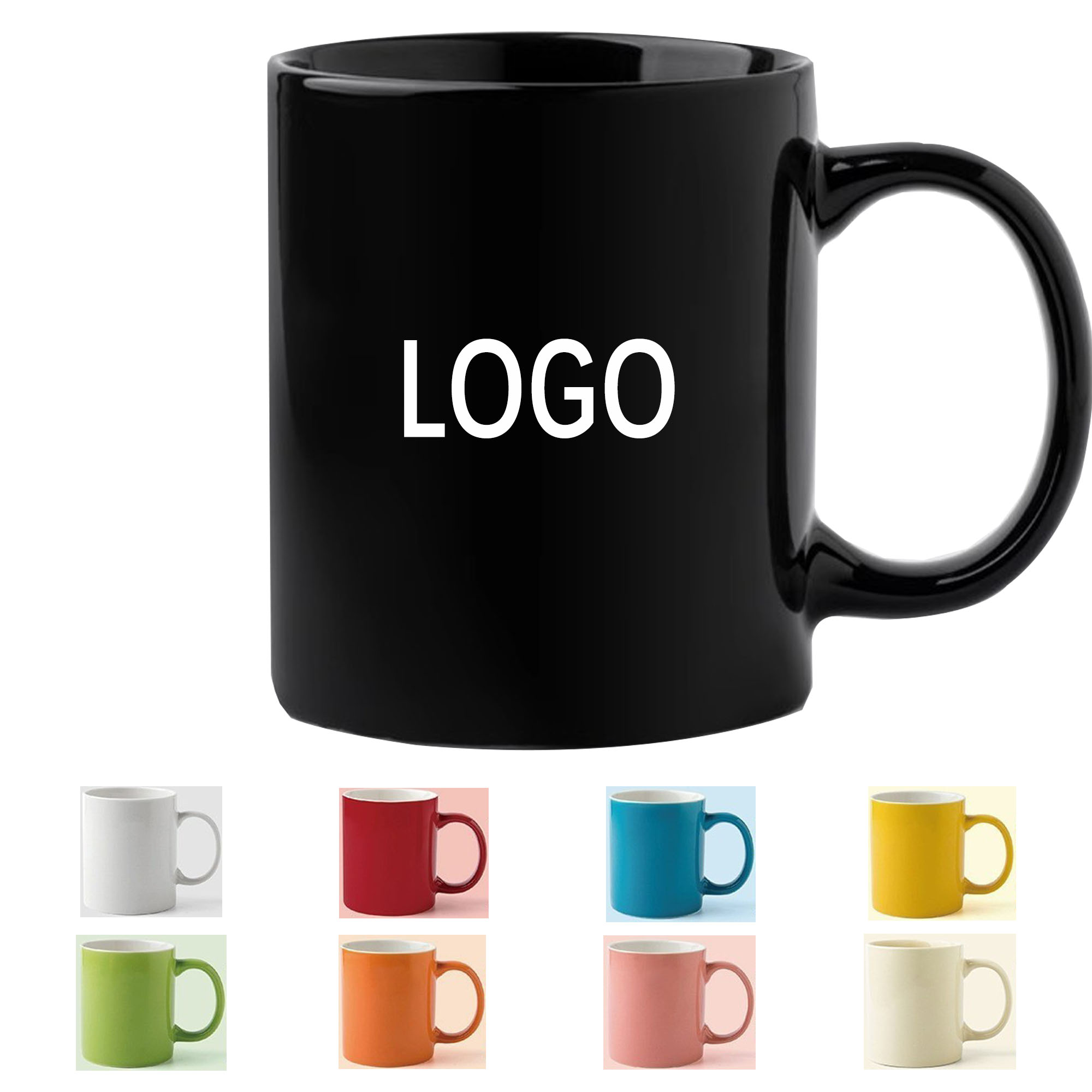12 Oz Ceramic Mug With C Handle 3